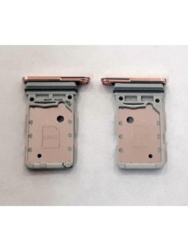 Soporte o bandeja dual sim rosa para Samsung Galaxy S21 5G SM-G991 calidad premium