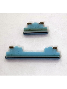 Set 2 botones azules para Samsung Galaxy A52S 5G SM-A528 calidad premium