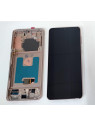 Pantalla lcd para Samsung Galaxy S21 Plus 5G SM-G996 mas tactil negro mas marco dorado calidad premium