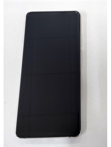 Pantalla lcd para Samsung Galaxy S21 Ultra 5G SM-G998F mas tactil negro mas marco plata calidad premium