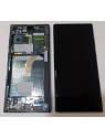 Pantalla lcd para Samsung Galaxy S22 Ultra SM-S908B GH82-27489D mas tactil negro mas marco verde Service Pack Premi