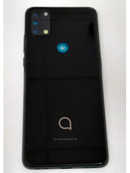 Carcasa central mas tapa trasera negra para Alcatel 3x 2020 5061 mas cubierta camara