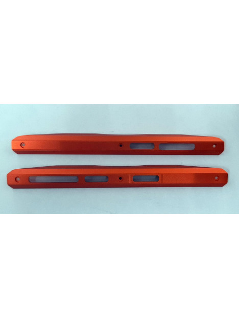 Set 2 embellecedores laterales naranjas para Doogee S98 calidad premium