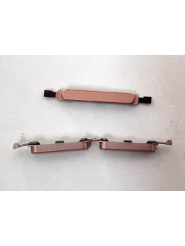 Set 2 botones rosas para Oppo A96 4G CPH2333 calidad premium