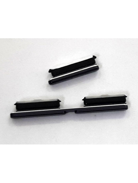 Set 2 botones negros para LG Q60 calidad premium