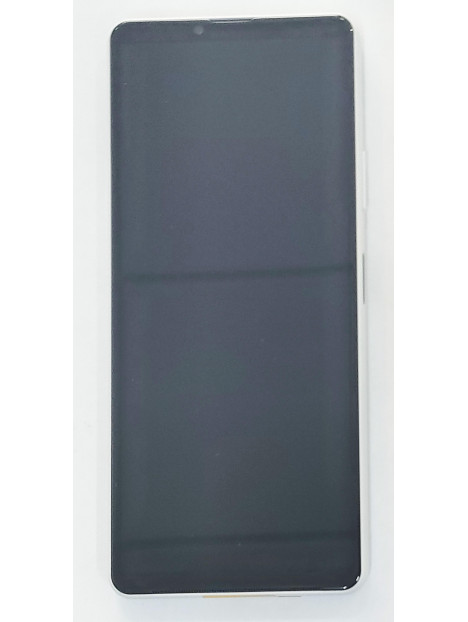 Pantalla lcd para Sony XPeria 10 IV A5047174A mas tactil negro mas marco blanco Service Pack