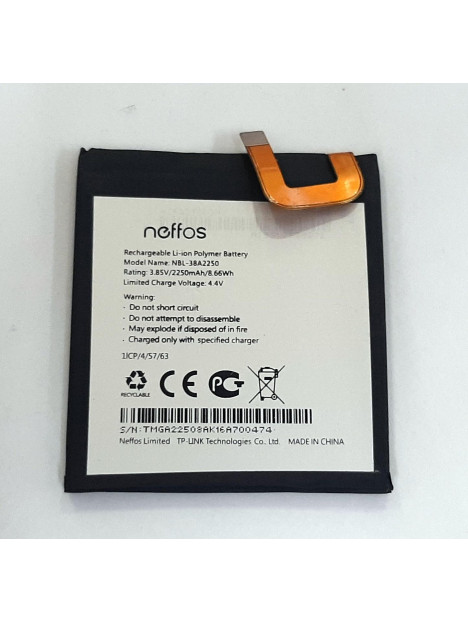 Bateria NBL-38A2250 2250mah paraby TP-Link Neffos x1 calidad premium