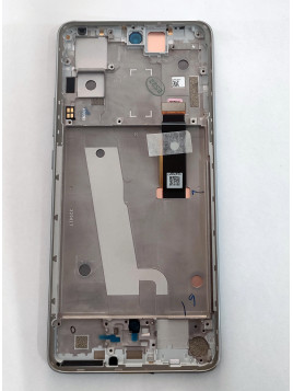 Pantalla lcd para Motorola Moto Edge 30 XT2003 5D68C20586 mas tactil negro mas marco plata Service Pack