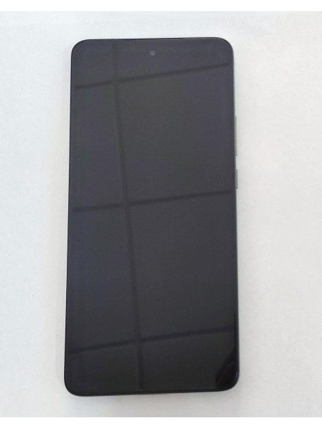 Pantalla lcd para Motorola Moto Edge 30 XT2003 5D68C20586 mas tactil negro mas marco plata Service Pack
