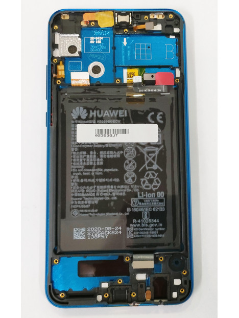 Pantalla lcd para Huawei Honor 9X Lite 02353QJT mas tactil negro mas marco azul mas bateria Service Pack