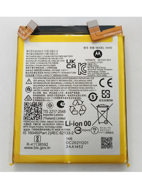 Bateria NA50 4800mAh para Motorola Moto Edge 30 Pro XT2201 Service Pack