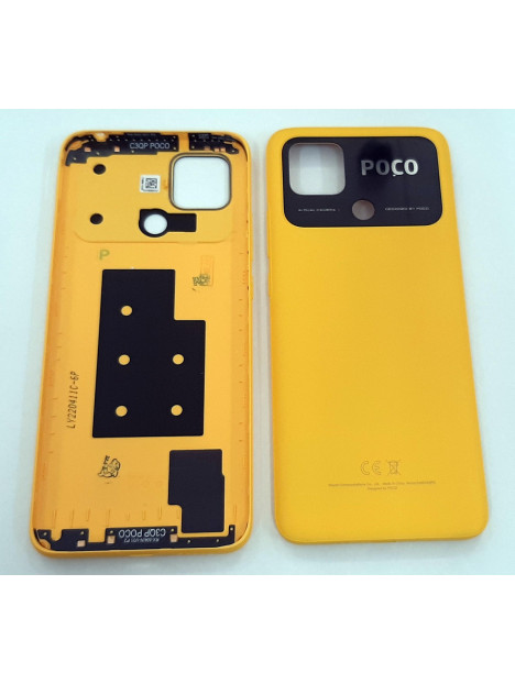 Tapa trasera o tapa bateria amarilla para Xiaomi Poco C40