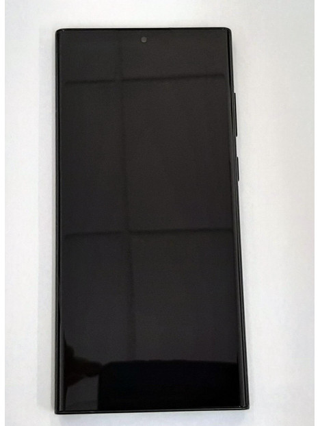 Pantalla lcd para Samsung Galaxy S22 Ultra SM-S908B GH82-27488E mas tactil negro mas marco phantom Grafito Service