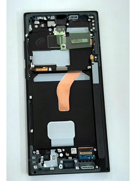 Pantalla lcd para Samsung Galaxy S22 Ultra SM-S908B GH82-27488E mas tactil negro mas marco phantom Grafito Service