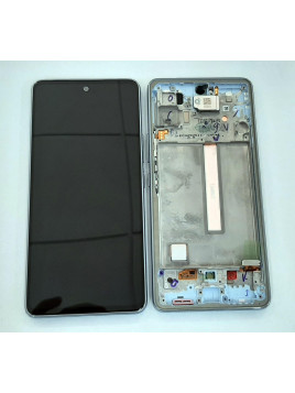 Pantalla lcd para Samsung Galaxy A53 5G SM-A536 GH82-28024C GH82-28025C mas tactil negro mas marco azul Service Pac