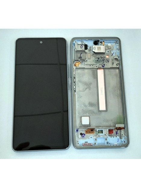 Pantalla lcd para Samsung Galaxy A53 5G SM-A536 GH82-28024C GH82-28025C mas tactil negro mas marco azul Service Pac