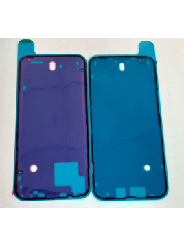 Set 2 adhesivo precortado marco frontal para IPhone 14 Plus calidad premium