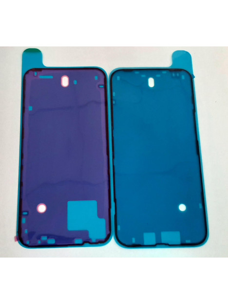 Set 2 adhesivo precortado marco frontal para IPhone 14 Plus calidad premium