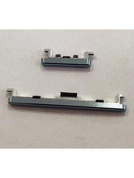 Set 2 botones azules para Huawei Honor 70 FNE-AN00 calidad premium