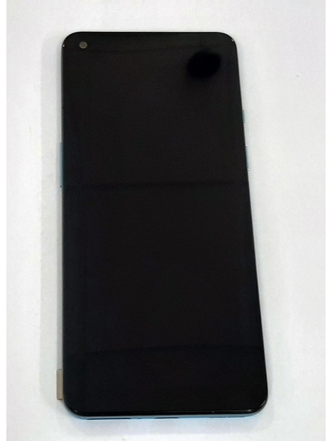 Pantalla lcd para oneplus 9 mas tactil negro mas marco azul compatible Versión China