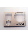 Carcasa frontal o marco plata para GoPro Hero 4 calidad premium