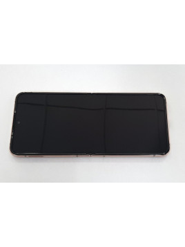 Pantalla lcd para Samsung Galaxy Z Flip 4 SM-F721 GH82-29440C mas tactil negro mas marco rosa Service Pack