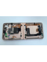 Pantalla lcd para Samsung Galaxy Z Flip 4 SM-F721 GH82-29440C mas tactil negro mas marco rosa Service Pack