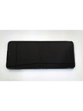 Pantalla lcd para Samsung Galaxy Z Flip 4 SM-F721 GH82-29440D mas tactil negro mas marco azul Service Pack