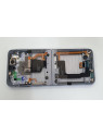 Pantalla lcd para Samsung Galaxy Z Flip 4 SM-F721 GH82-29440D mas tactil negro mas marco azul Service Pack