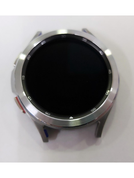 Pantalla lcd para Samsung Watch 4 Classic 46mm R890 R895 mas tactil negro mas marco plata calidad premium