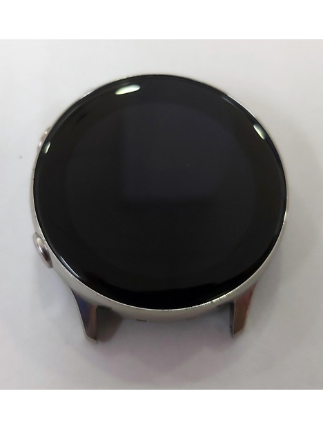 Pantalla lcd para Samsung Galaxy Watch Active R500 mas tactil negro mas marco plata calidad premium
