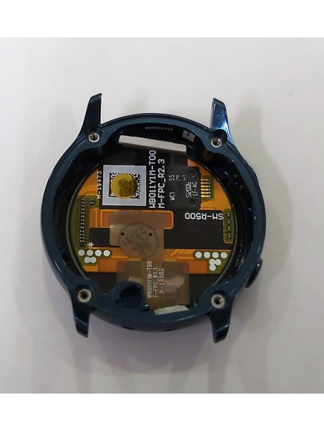 Pantalla lcd para Samsung Galaxy Watch Active R500 mas tactil negro mas marco azul calidad premium