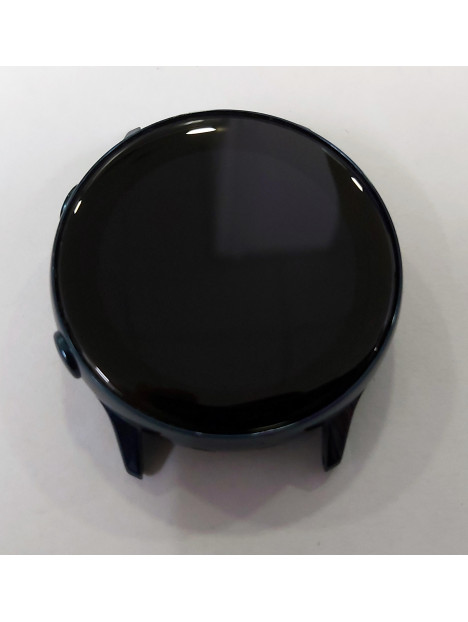 Pantalla lcd para Samsung Galaxy Watch Active R500 mas tactil negro mas marco azul calidad premium