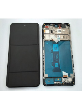 Pantalla lcd para Motorola Moto E22s 5D68C21370 mas tactil negro mas marco negro Service Pack