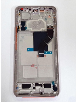 Pantalla lcd para Xiaomi MI 12 Lite 56000400L900 mas tactil negro mas marco rosa Service Pack