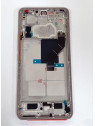 Pantalla lcd para Xiaomi MI 12 Lite 56000400L900 mas tactil negro mas marco rosa Service Pack