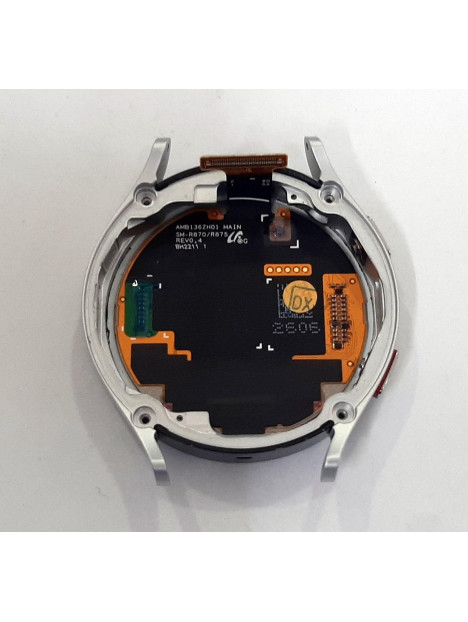 Pantalla lcd para Samsung Galaxy Watch 4 44mm R870 R875 mas tactil negro mas marco plata calidad premium