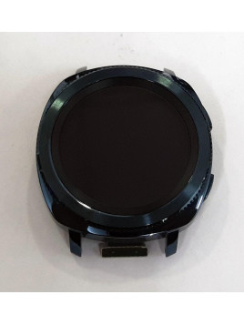 Pantalla lcd para Samsung Gear SM-R600 mas tactil negro mas marco azul calidad premium
