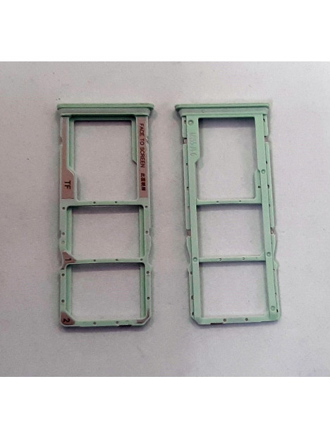 Soporte o bandeja dual sim verde para Xiaomi Redmi A1 calidad premium