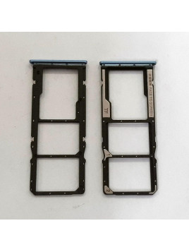 Soporte o bandeja dual sim azul para Xiaomi Poco M5s calidad premium