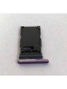 Soporte o bandeja single sim purpura para Samsung Galaxy S21 FE G990B calidad premium