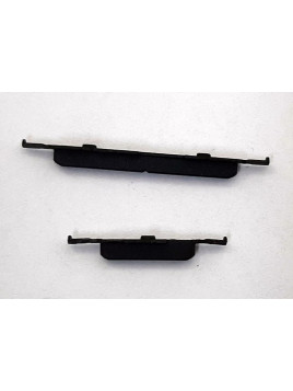 Set 2 botones negros para Motorola Moto G72 XT2255-1 calidad premium