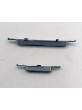 Set 2 botones platas para Motorola Moto G72 XT2255-1 calidad premium