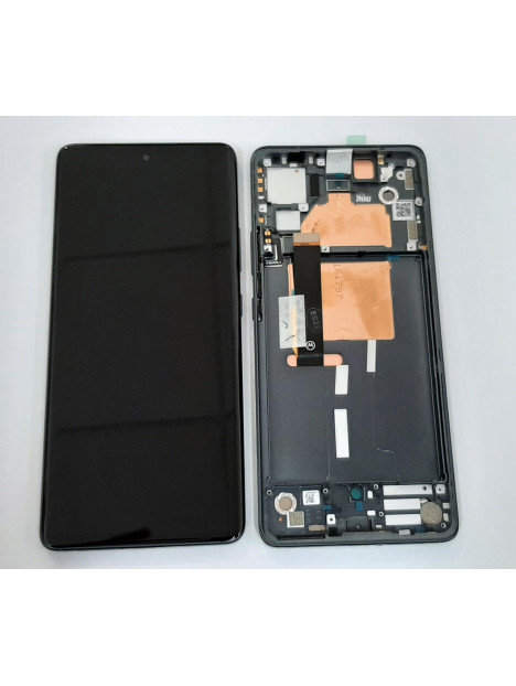 Pantalla lcd para Motorola Moto Edge 30 Fusion XT2243-1 5D68C21527 mas tactil negro mas marco negro Service Pack