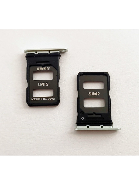 Soporte o bandeja dual sim verde para Xiaomi 13 Pro calidad premium