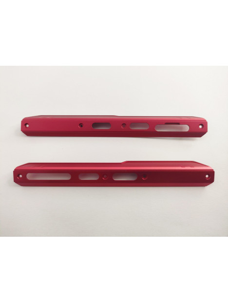 Set 2 embellecedor lateral rojo para Doogee S97 Pro calidad premium