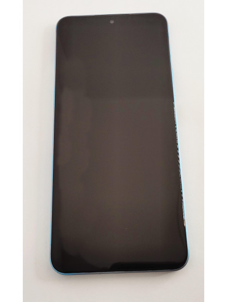 Pantalla lcd para Huawei Honor X8A mas tactil negro mas marco azul calidad premium