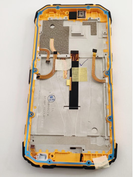 Pantalla lcd para Doogee S96 GT mas tactil negro mas marco naranja calidad premium