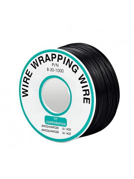 Hilo alambre wrapping negro DM-30-1000 AWG30 bobina 250m 0.20mm