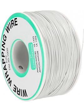 Hilo alambre wrapping blanco DM-30-1000 AWG30 bobina 250m 0.20mm